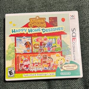*NO GAME* Nintendo 3DS Animal Crossing: Happy Home Designer Case w/ Sable Amiibo
